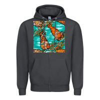 Smoke fall gnomes seamless pattern Zipper Hoodie - BundleAndBundleShop