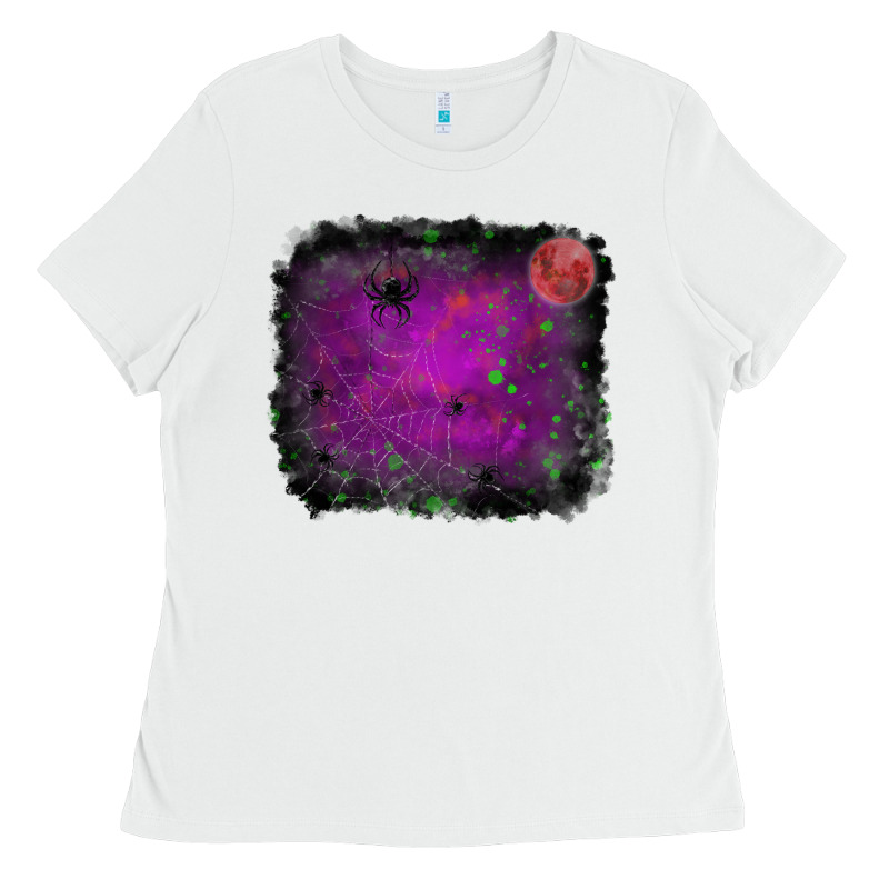 Halloween Backround Moon Ladies Tee by RanaPortraitStore | Teevron
