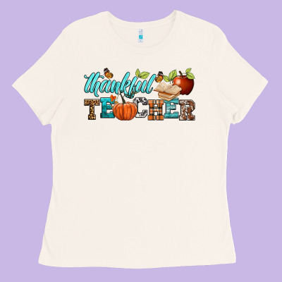 Thankful Teacher Ladies Tee Designed By Bundleandbundleshop
