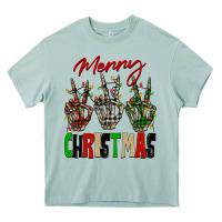 Arona Merry Christmas skeleton hands Heavy Core Tee - NancyCooperArtShop