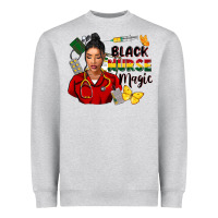 Heather Grey Juneteenth black Nurse magic Heavyweight Sweatshirt - FaDigitalArtStudio