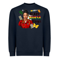 Navy Juneteenth black Nurse magic Heavyweight Sweatshirt - FaDigitalArtStudio