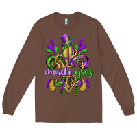 Chestnut mardi gras fleur de lis Long Sleeve Tee - CowGirlArtShop