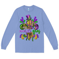 Colony Blue mardi gras fleur de lis Long Sleeve Tee - CowGirlArtShop