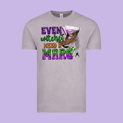 Even Witches Need A Marg Vintage Tee Designed By Texasbilliewilder