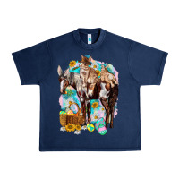 Navy Happy Easter Day Rodeo Urban Heavy Tee - NancyCooperArtShop