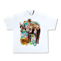 White Happy Easter Day Rodeo Urban Heavy Tee - NancyCooperArtShop