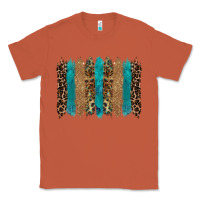 Copper glitter turqoise leopard tooled leather background Classic Tee - RanaPortraitStore