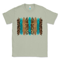 Matcha glitter turqoise leopard tooled leather background Classic Tee - RanaPortraitStore