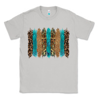Moon Dust glitter turqoise leopard tooled leather background Classic Tee - RanaPortraitStore