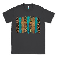 Smoke glitter turqoise leopard tooled leather background Classic Tee - RanaPortraitStore