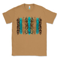 Toasted Coconut glitter turqoise leopard tooled leather background Classic Tee - RanaPortraitStore