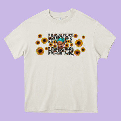Howdy Heifer Heavy Core Tee Designed By Jahusdesignshop