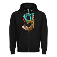 Black farm life alphabet lowercase letters g Zipper Hoodie - BundleAndBundleShop
