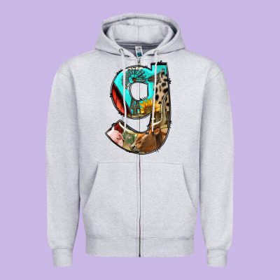 Farm Life Alphabet Lowercase Letters G Zipper Hoodie Designed By Bundleandbundleshop
