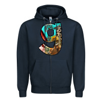 Navy farm life alphabet lowercase letters g Zipper Hoodie - BundleAndBundleShop