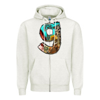 Oatmeal Heather farm life alphabet lowercase letters g Zipper Hoodie - BundleAndBundleShop