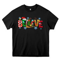 Black Christmas Believe Heavy Core Tee - MaliasSmallBusiness