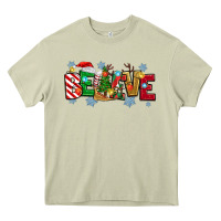 Mossy Christmas Believe Heavy Core Tee - MaliasSmallBusiness