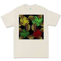 Bone african and leaf seamless pattern Premium Tee - BundleAndBundleShop