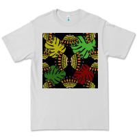 Dove Grey african and leaf seamless pattern Premium Tee - BundleAndBundleShop