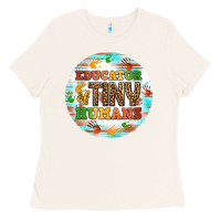 Bone educator of tiny humans round earring Ladies Tee - BundleAndBundleShop