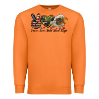 Carrot peace love bald head eagle Premium Sweatshirt - LillyAllenDesigns