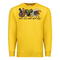 Lemon peace love bald head eagle Premium Sweatshirt - LillyAllenDesigns