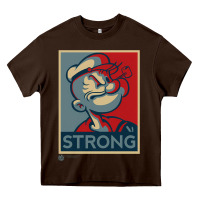 Chocolate Brown 1 popeye strong brand a transparent Heavy Core Tee - tuanDangUi