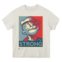 Cream 1 popeye strong brand a transparent Heavy Core Tee - tuanDangUi