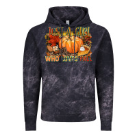 Cloud Black Just a girl who loves Fall Vintage Hoodie - NancyCooperArtShop