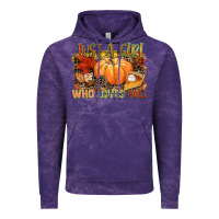 Cloud Purple Just a girl who loves Fall Vintage Hoodie - NancyCooperArtShop