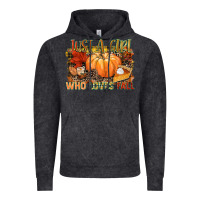 Vintage Black Just a girl who loves Fall Vintage Hoodie - NancyCooperArtShop