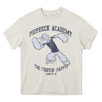 Cream popeye poopdeck academy brand a transparent Heavy Core Tee - tuanDangUi