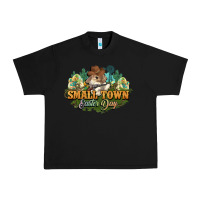 Black Small town Easter Day Urban Heavy Tee - NancyCooperArtShop