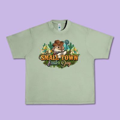 Small Town Easter Day Urban Heavy Tee Designed By Nancycooperartshop