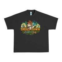 Pigment Black Small town Easter Day Urban Heavy Tee - NancyCooperArtShop