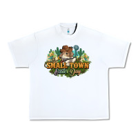 White Small town Easter Day Urban Heavy Tee - NancyCooperArtShop