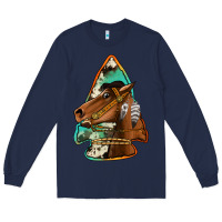 Navy horse arrowhead Long Sleeve Tee - Jasminsmagicworld