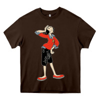 Chocolate Brown olive oyl art Heavy Core Tee - tuanDangUi