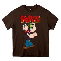 Chocolate Brown popeye Heavy Core Tee - tuanDangUi