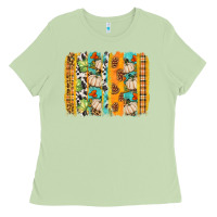 Matcha fall brushstroke Ladies Tee - BundleAndBundleShop