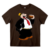Chocolate Brown wimpi character popeye Heavy Core Tee - tuanDangUi