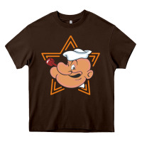Chocolate Brown popeye 2 Heavy Core Tee - tuanDangUi