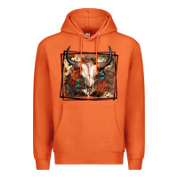 Carrot Western Bull Skull Premium Hoodie - FaDigitalArtStudio