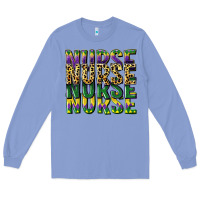 Colony Blue nurse mardi gras Long Sleeve Tee - CowGirlArtShop