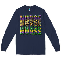 Navy nurse mardi gras Long Sleeve Tee - CowGirlArtShop