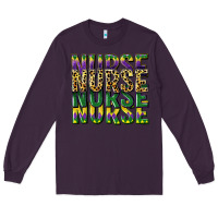 Plum nurse mardi gras Long Sleeve Tee - CowGirlArtShop