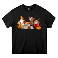 Black Fall Gnome Coffee Cups Heavy Core Tee - MaliasSmallBusiness