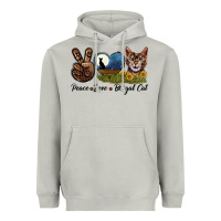 Moon Dust Peace Love Bengal Cat Head Heavyweight Hoodie - LillyAllenDesigns
